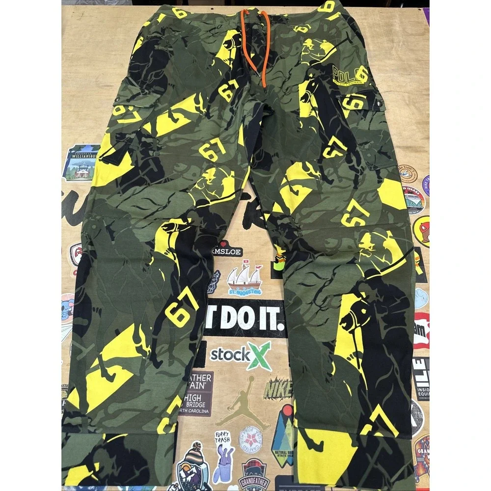 Polo Ralph Lauren Camo Pony‎ Cargo Sweatpant Joggers Green Black Big Tall 2LT